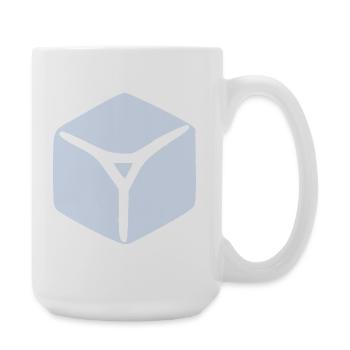 Eiswürfel Eis Geschenk  - Große Tasse 440 ml - Weiß - Rechts
