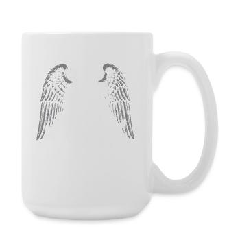 Geflügeltes Gothic-Mädchen - Große Tasse 440 ml - Weiß - Rechts