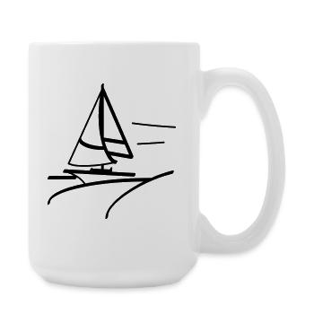 Voilier rapide - Grande tasse 440 ml - blanc - Droite