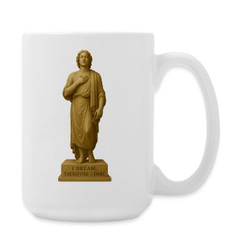 Meditative Statue with Inspirational Quote - Large Mug 440 ml - white - Right