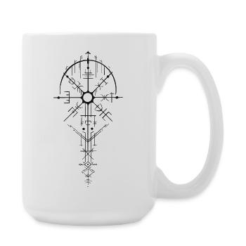 Conception de l’amulette runique nordique - Grande tasse 440 ml - blanc - Droite