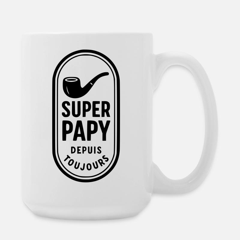 Super Opa seit immer - Große Tasse 440 ml - Weiß
