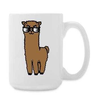 Alpaga Lama Lunettes de Soleil Smart Drôle Cool Animal - Grande tasse 440 ml - blanc - Droite