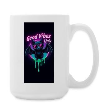 Neon Bat - Large Mug 440 ml - white - Right