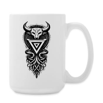 Symbole sacré du dieu slave Veles - Grande tasse 440 ml - blanc - Droite