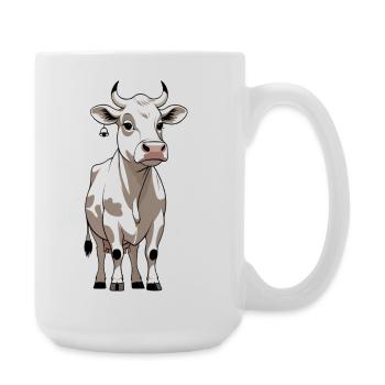 Cow with Bell – Farmer's Magic - Large Mug 440 ml - white - Right