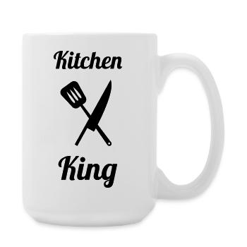 Kitchen King: The King of the Pro Stove - Large Mug 440 ml - white - Right