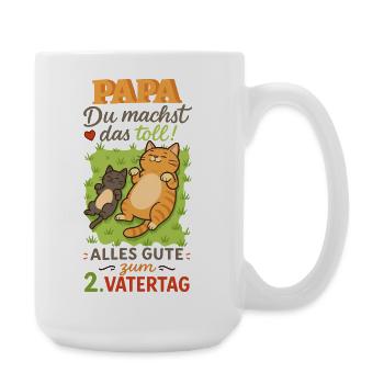 Papa Du machst das toll - 2. Vatertag - Große Tasse 440 ml - Weiß - Rechts