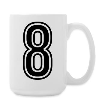 8 Number Symbol - Large Mug 440 ml - white - Right