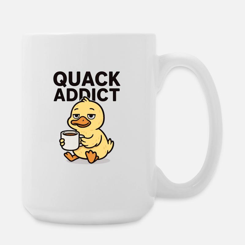 Chill Quack Coffee Club Design - Large Mug 440 ml - white