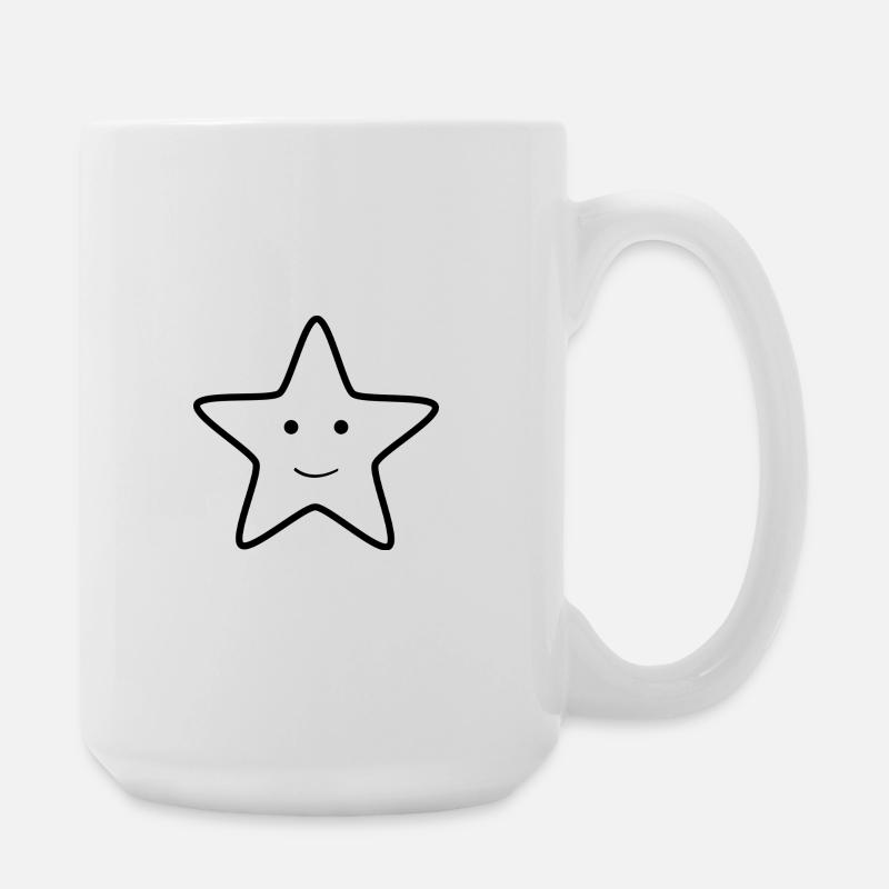 Star-Lächeln - Große Tasse 440 ml - Weiß
