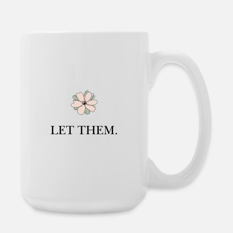 Pastel Blossom Hand Drawing Flora - Large Mug 440 ml - white