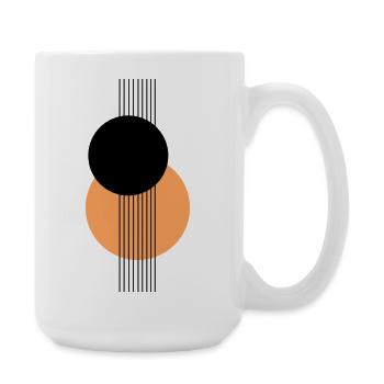Design géométrique abstrait Orange noir - Grande tasse 440 ml - blanc - Droite