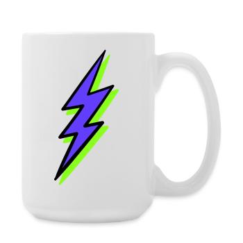 Abstract Ray in Neon Tones - Large Mug 440 ml - white - Right