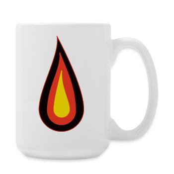 Germany Flame - Black Red Gold Design - Large Mug 440 ml - white - Right