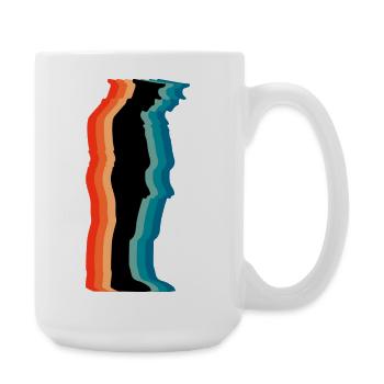 Olice Officer Retro Silhouette Vintage Law Enforce - Grande tasse 440 ml - blanc - Droite