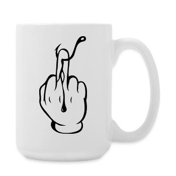 Für echte Ruhe am Wasser! -  Angler Shirt! - Große Tasse 440 ml - Weiß - Rechts