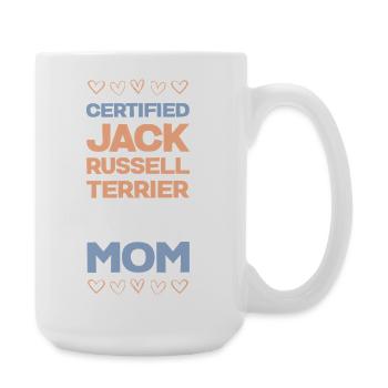 Certified Jack Russell Mom - Large Mug 440 ml - white - Right