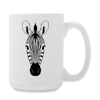 Zebra Illustration - Große Tasse 440 ml - Weiß - Rechts