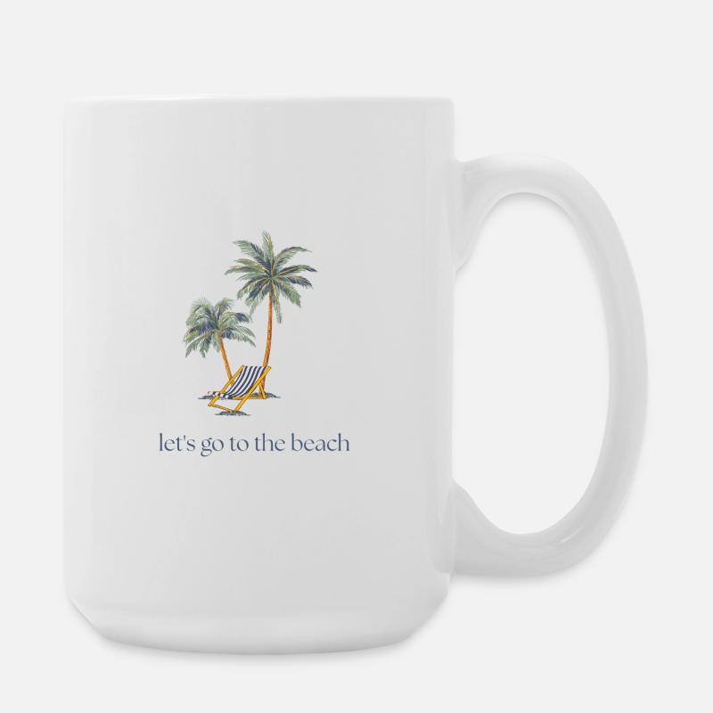 Let's go to the beach - Große Tasse 440 ml - Weiß