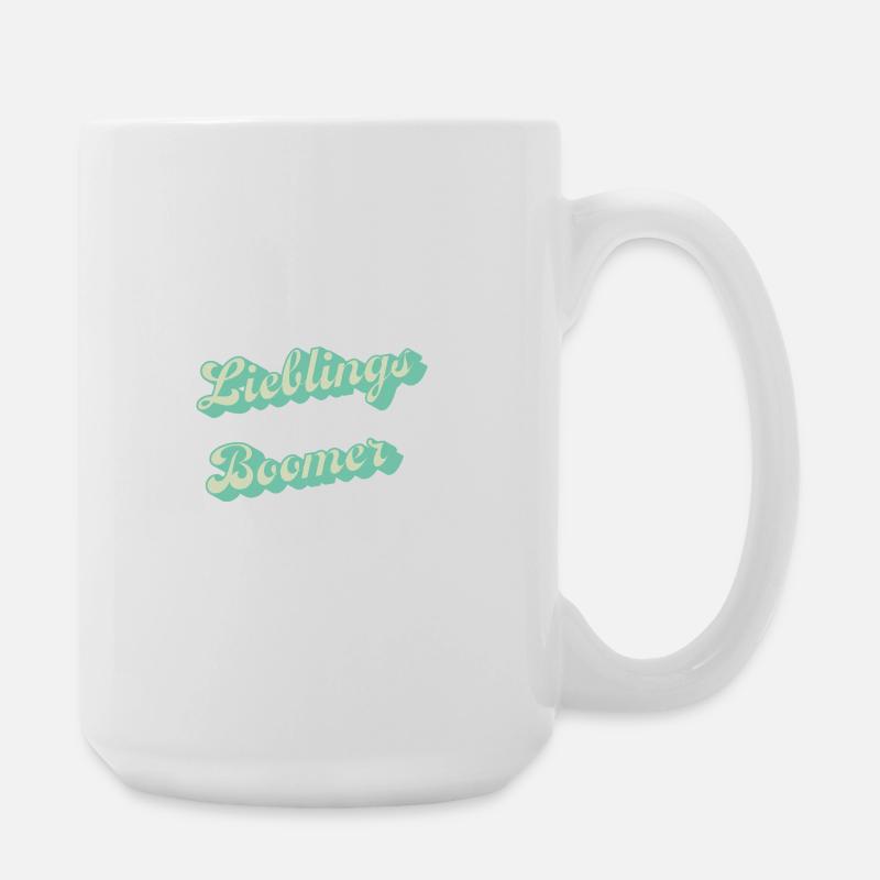 Lieblings Boomer Retro Script - Große Tasse 440 ml - Weiß