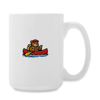 Ours d’aventure à pagaie en canoë - Grande tasse 440 ml - blanc - Droite