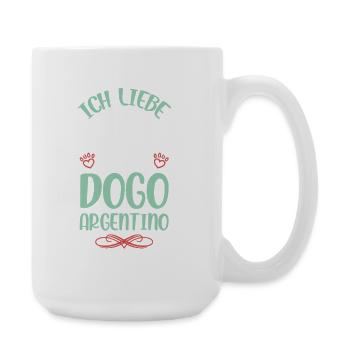 I love my Argentine dog - Large Mug 440 ml - white - Right