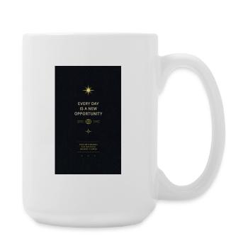 Chaque jour : Nouvelle Chance de Design Motivationnel - Grande tasse 440 ml - blanc - Droite