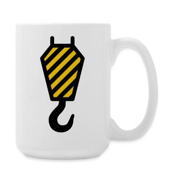 crane hook - Large Mug 440 ml - white - Right