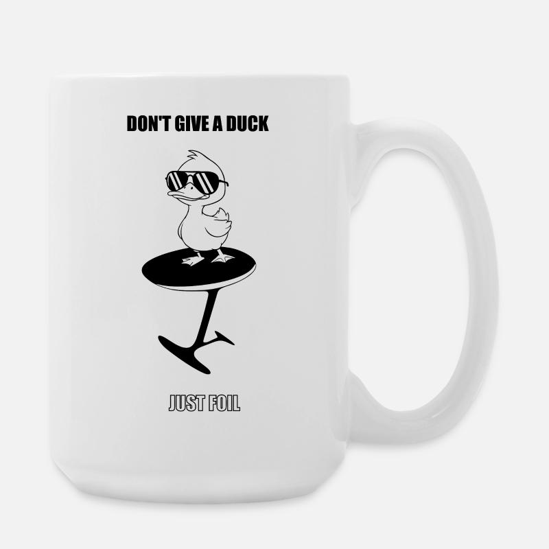 Funny Duck wingfoiling - Große Tasse 440 ml - Weiß