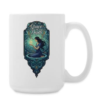 Grâce de la profondeur femme au feu - Grande tasse 440 ml - blanc - Droite