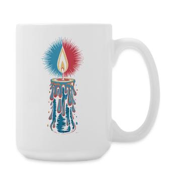 Faith Light Candle Retro Spirit Design - Grande tasse 440 ml - blanc - Droite