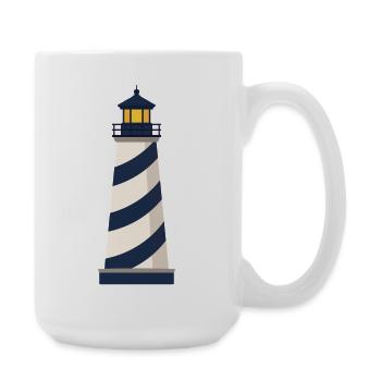 Lighthouse Line Icon Coastal Beacon Vector Symbol  - Large Mug 440 ml - white - Right