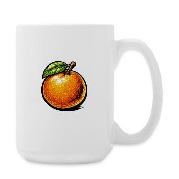 Comic Orange – Fruity Illustration Design 🍊 - Large Mug 440 ml - white - Right