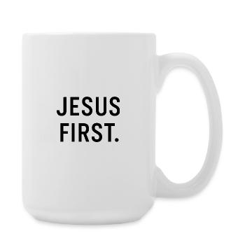 Première lettre de Jésus - Grande tasse 440 ml - blanc - Droite
