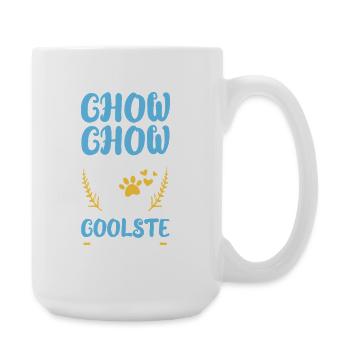 Mon chow pattes en forme de cœur - Grande tasse 440 ml - blanc - Droite