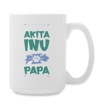 akita inu hunde papa - Große Tasse 440 ml - Weiß - Rechts