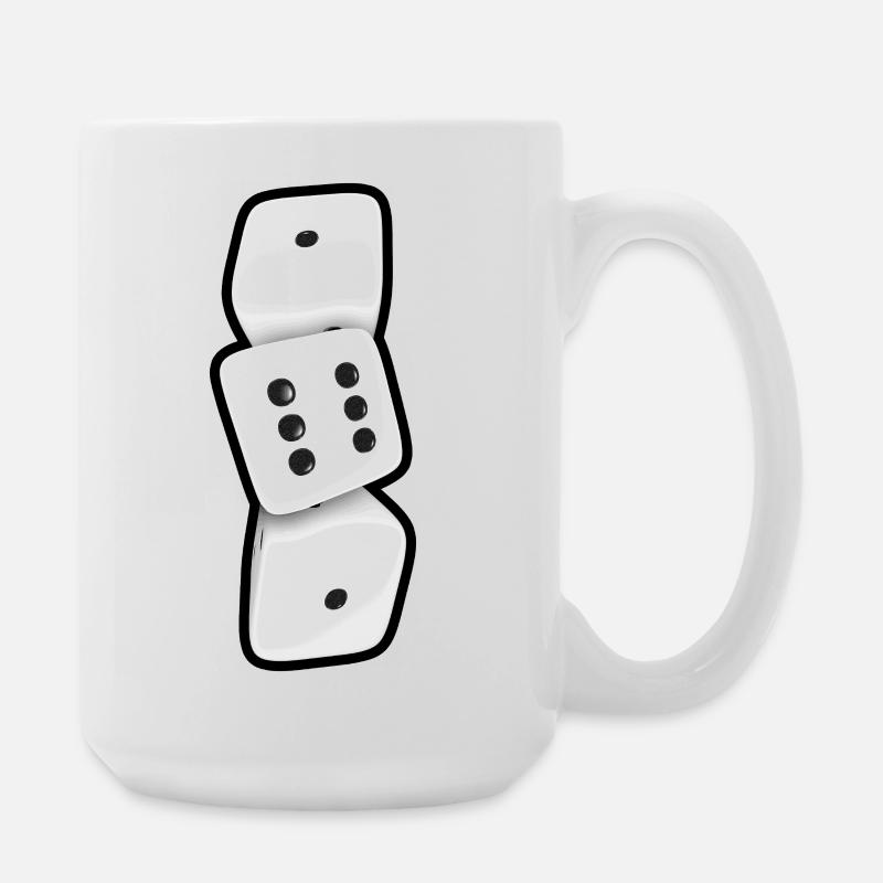 161 Würfel  - Große Tasse 440 ml - Weiß