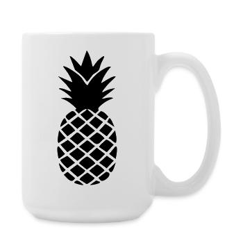 Silhouette ananas – Style tropical statement - Grande tasse 440 ml - blanc - Droite