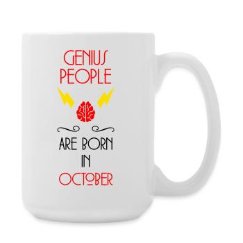 Genie Born October Baby Gift - Large Mug 440 ml - white - Right