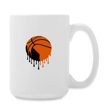 Tropfende Basketball-Straßenkunst - Große Tasse 440 ml - Weiß - Rechts
