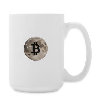 Bitcoin Moon Symbol - Large Mug 440 ml - white - Right