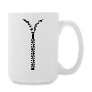 Fermeture éclair - Grande tasse 440 ml - blanc - Droite
