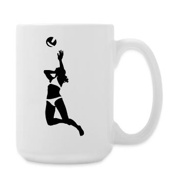 Volley-ball - Grande tasse 440 ml - blanc - Droite