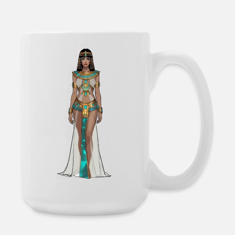 Cleopatra-Cosplay - Große Tasse 440 ml - Weiß