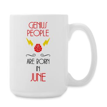 les génies naissent en Juin - Cadeau de Naissance - Grande tasse 440 ml - blanc - Droite