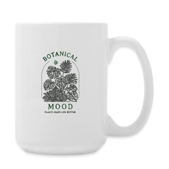 Minimalist Monstera Plant Arch Graphic Design - Large Mug 440 ml - white - Right
