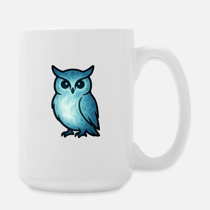 Seelentier und Wächterwesen: Eule - Große Tasse 440 ml - Weiß