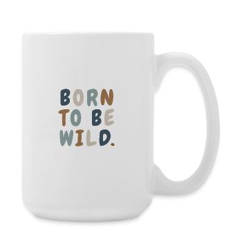 Born Wild Boho Cute Minimalist Shirt - Große Tasse 440 ml - Weiß - Rechts