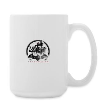 Dunkler Schattenheld Comic-Style - Große Tasse 440 ml - Weiß - Rechts